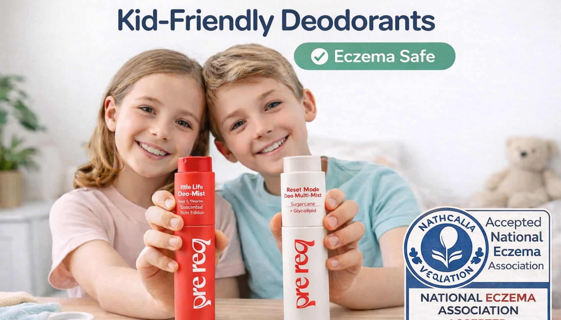 Eczema-Safe Deodorant for Kids and Tweens That Won't Irritate Sensitive Skin - PreReq Care