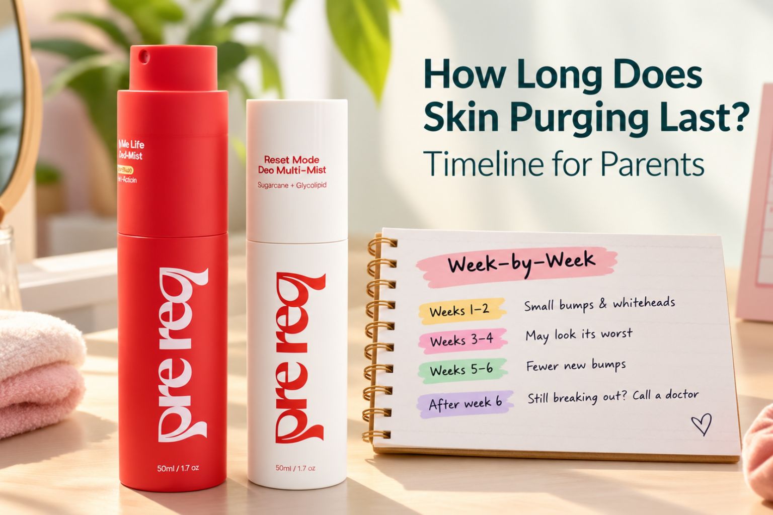 How Long Does Skin Purging Last? What Parents Should Know - PreReq Care