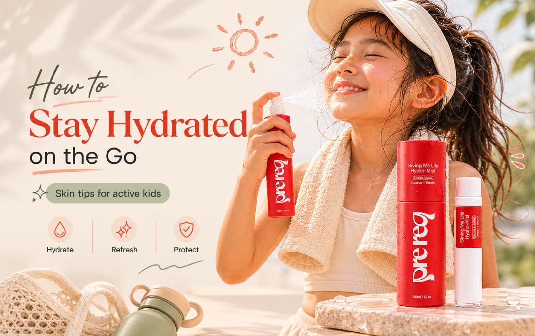 Guide to staying hydrated on the go with simple skincare habits for active kids and outdoor activities.
