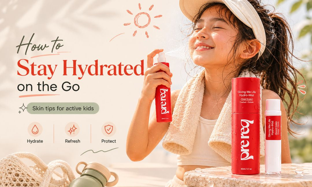 Guide to staying hydrated on the go with simple skincare habits for active kids and outdoor activities.