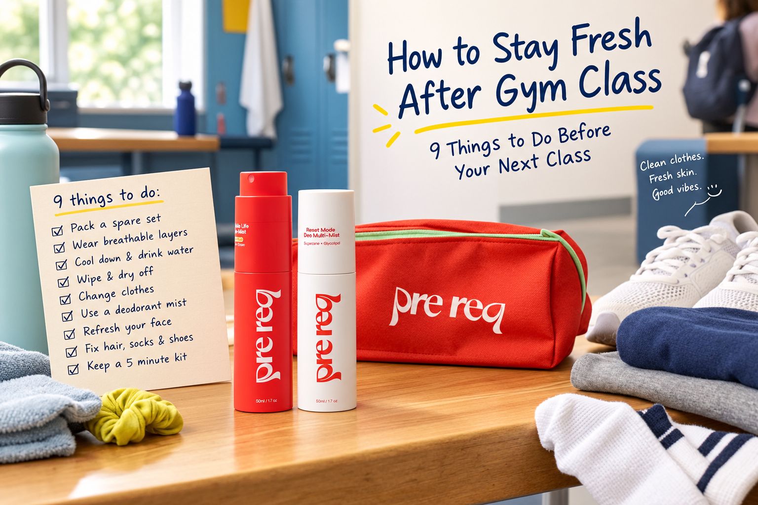 How to Stay Fresh After Gym Class: 9 Things to Do Before Your Next Class - PreReq Care