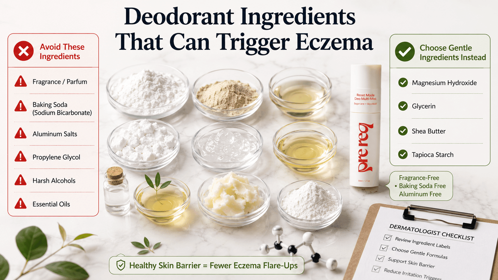 Deodorant Ingredients That Can Trigger Eczema in Kids | What Dermatologist Recommend? - PreReq Care