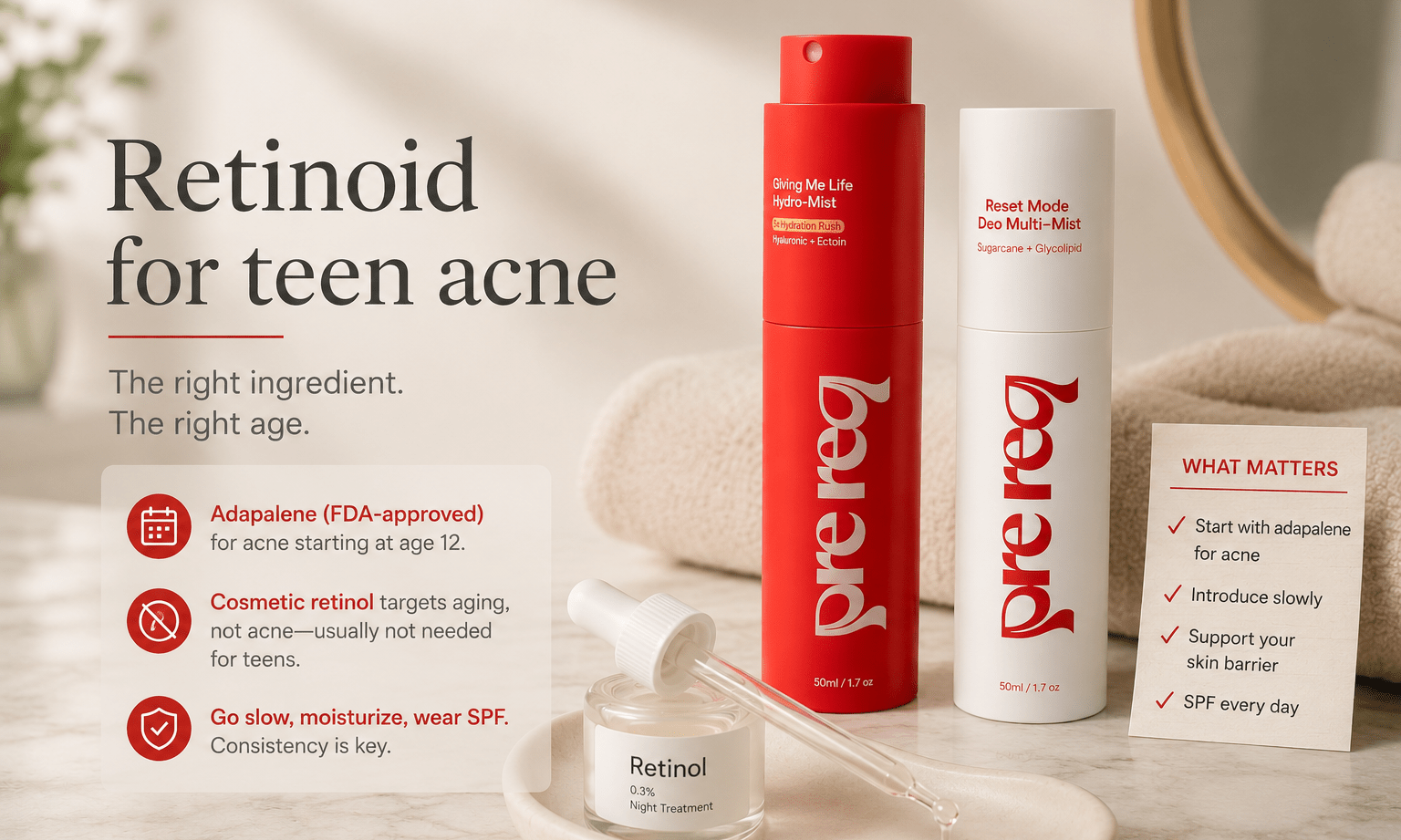 When Should Teens Start Using Retinol for Acne? - PreReq Care