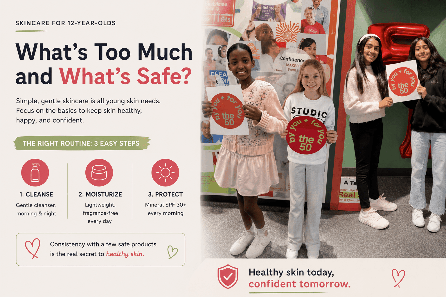 Skincare Routine for 12-Year-Olds: What's Too Much and What's Safe? - PreReq Care