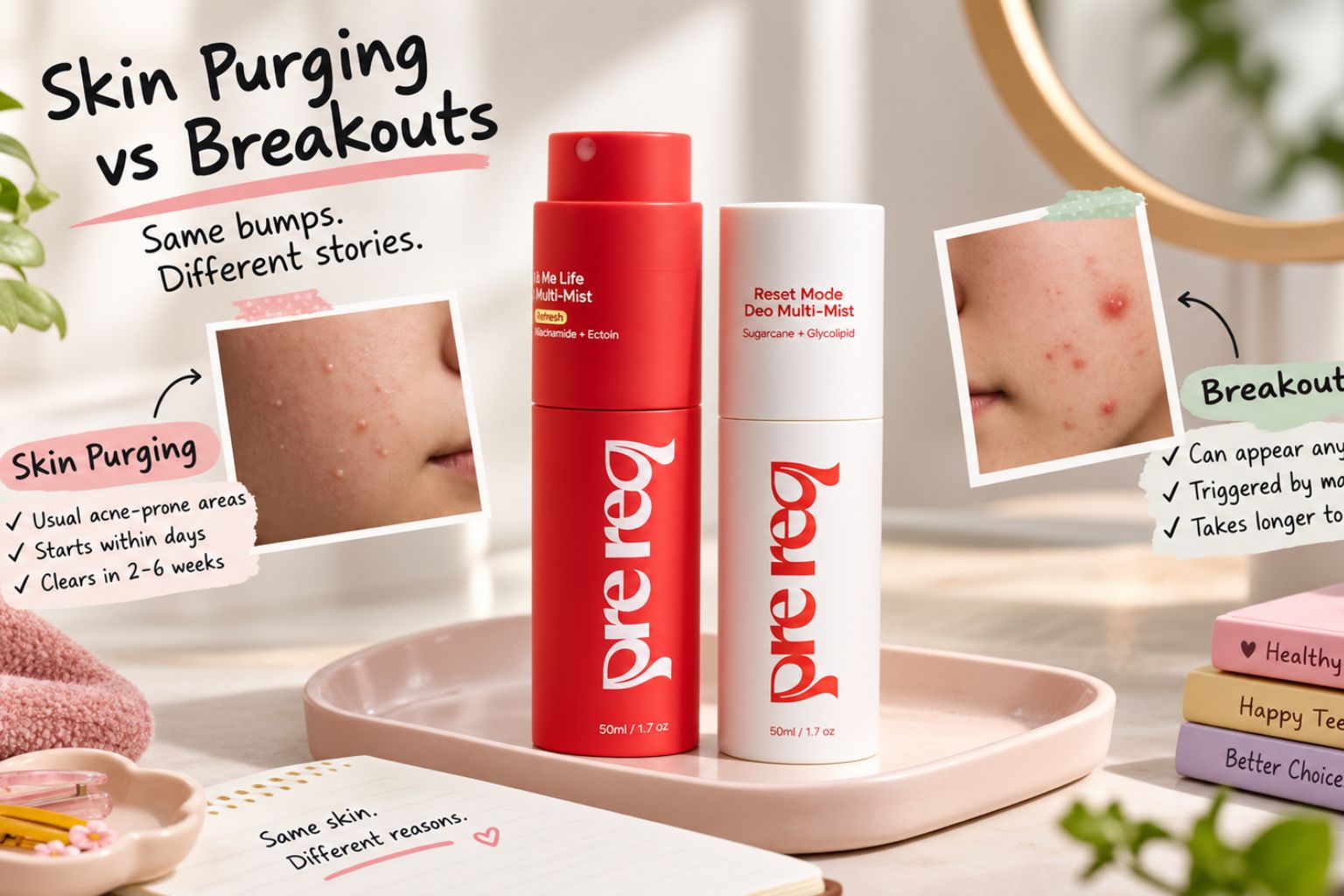 Skin Purging vs Breakouts: How to Tell the Difference - PreReq Care
