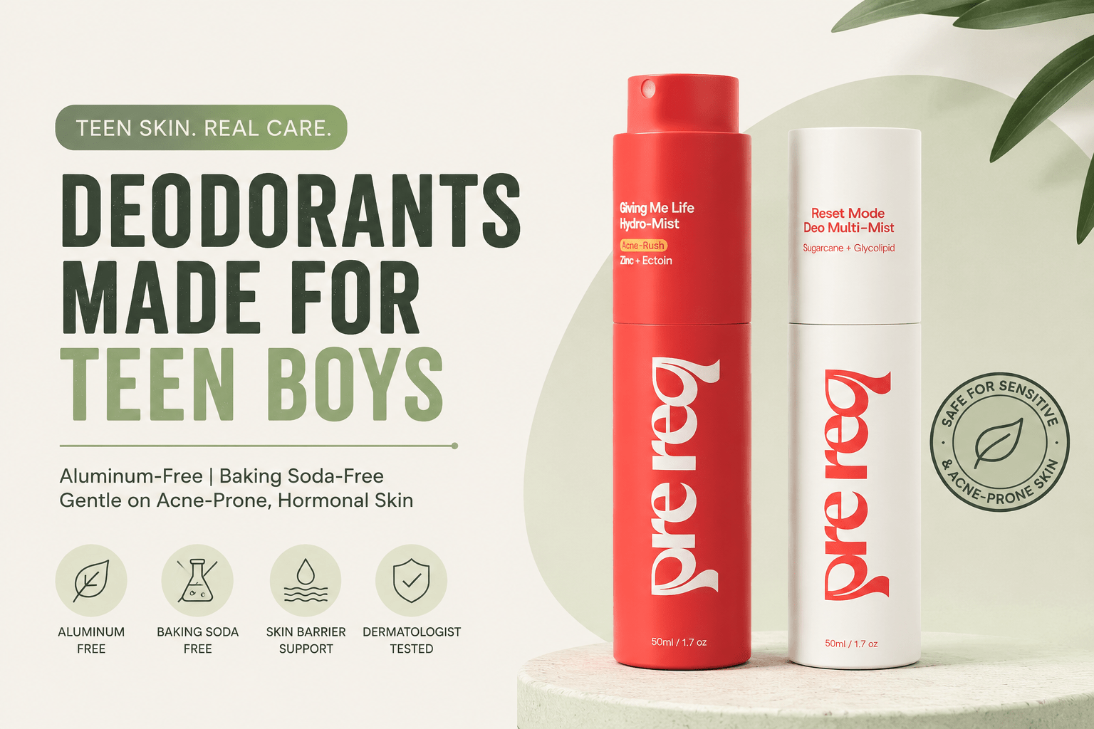 Best Deodorants for Teen Boys with Acne-Prone, Hormonal Skin - PreReq Care