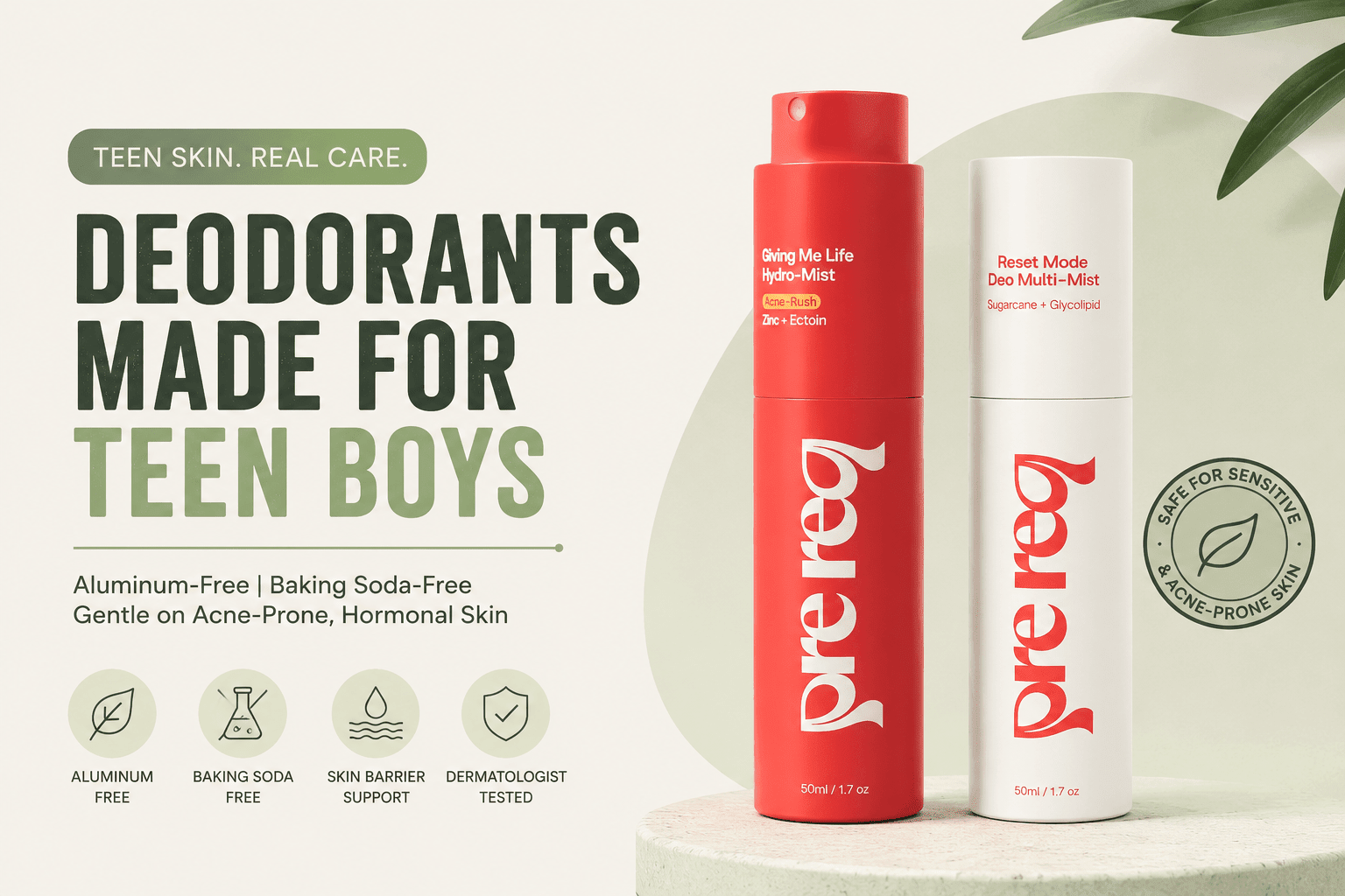 Best Deodorants for Teen Boys with Acne-Prone, Hormonal Skin - PreReq Care