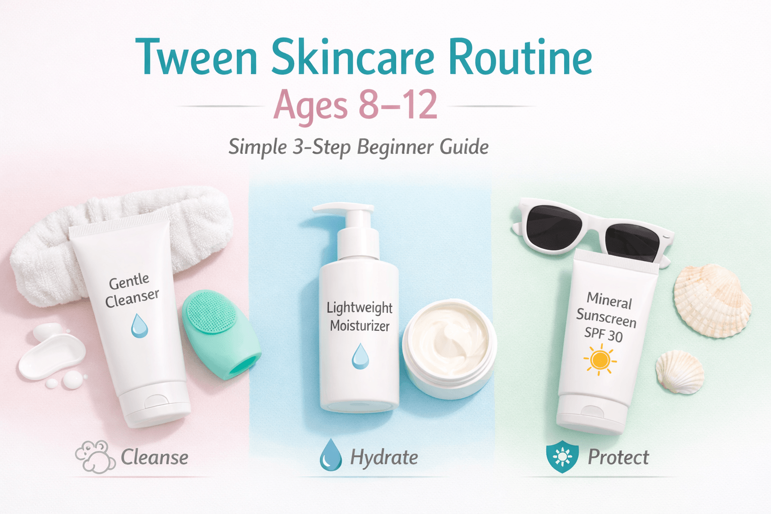 The Complete Beginner Tween Skincare Routine (Ages 8-12) - PreReq Care